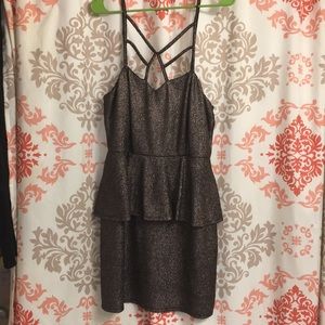 Peplum mini dress